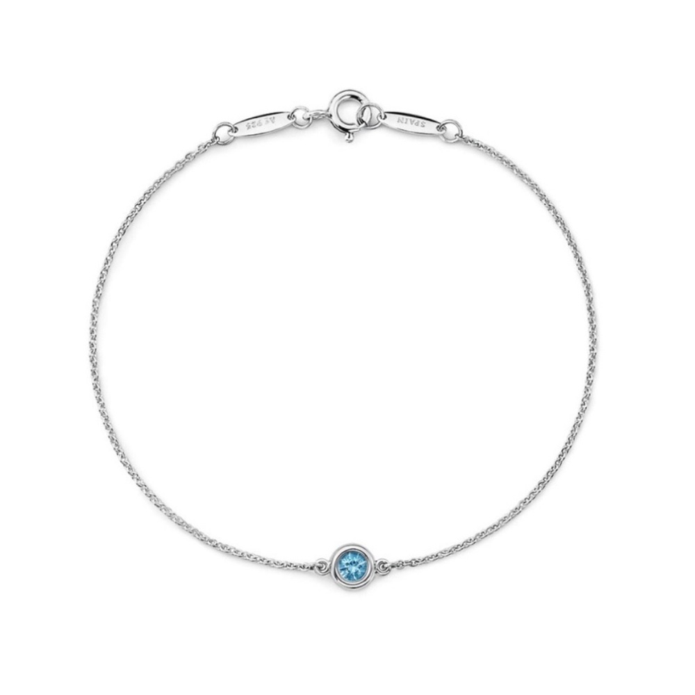 Tiffany & Co sterling aquamarine bracelet